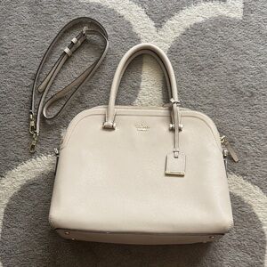 Kate Spade Beige Satchel with Detachable Strap